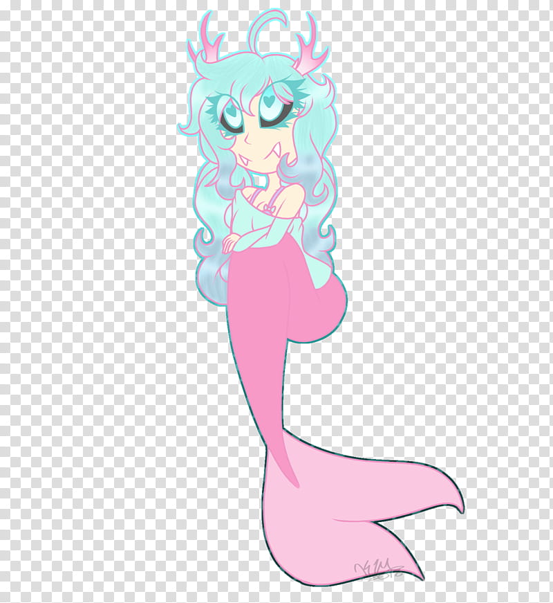 Mermaid, Mermaid M, Pink M, Cartoon, Animation, Long Hair, Tail transparent background PNG clipart