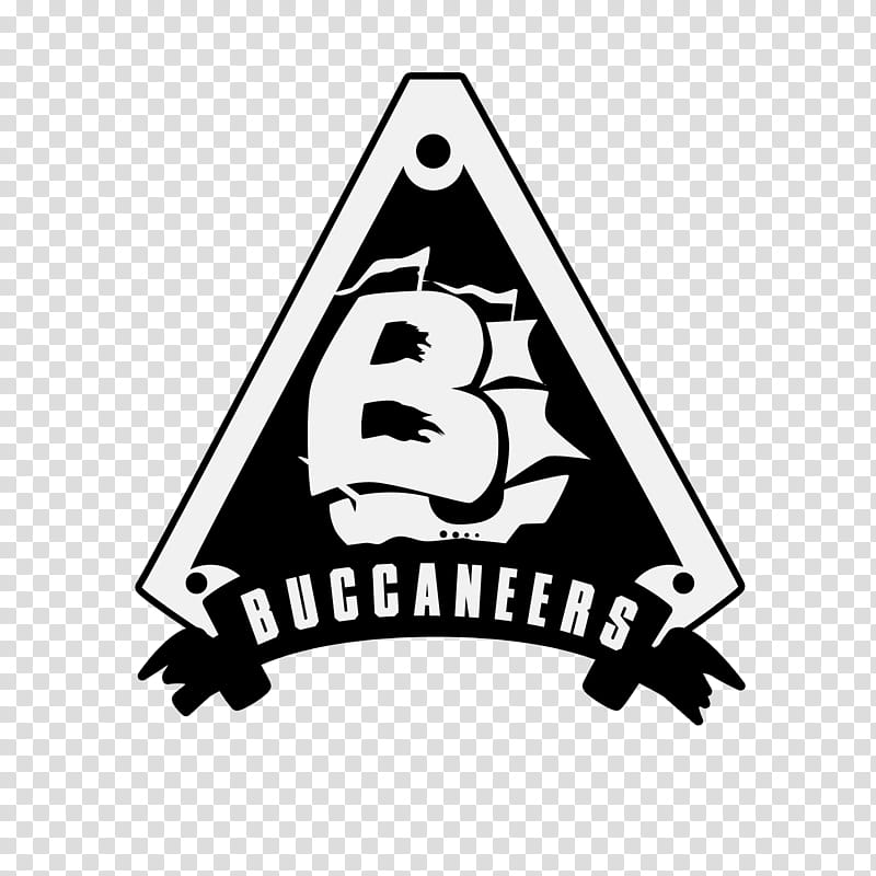 Caprica Buccaneers patch B W, Buccaneers logo transparent background PNG clipart