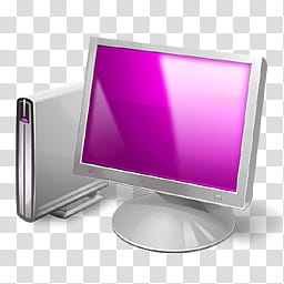Vista Style RTM Pink Icon, My Computer transparent background PNG clipart