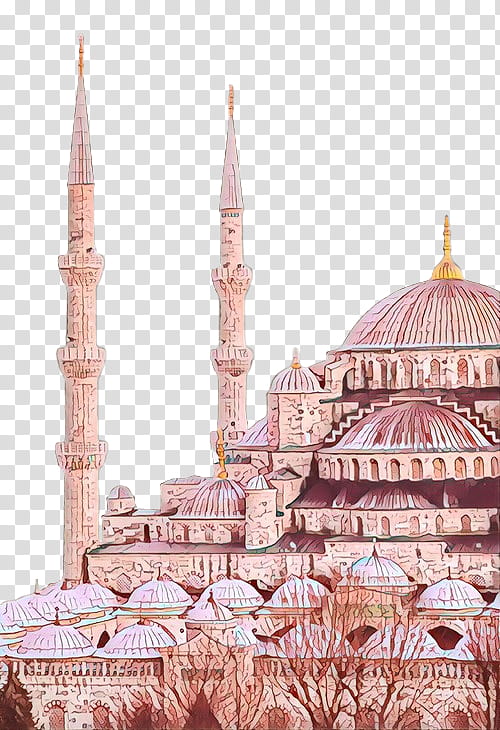 Mosque, Blue Mosque, Byzantine Architecture, Byzantine Empire, Dome, Khanqah, Pink M, Landmark transparent background PNG clipart