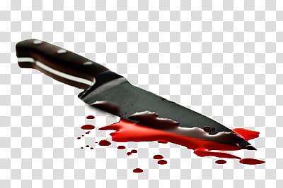 black handle knife with blood illustrationj transparent background PNG clipart