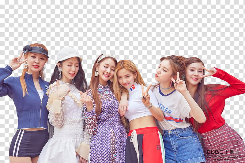 RENDER  G I DLE, group of women transparent background PNG clipart