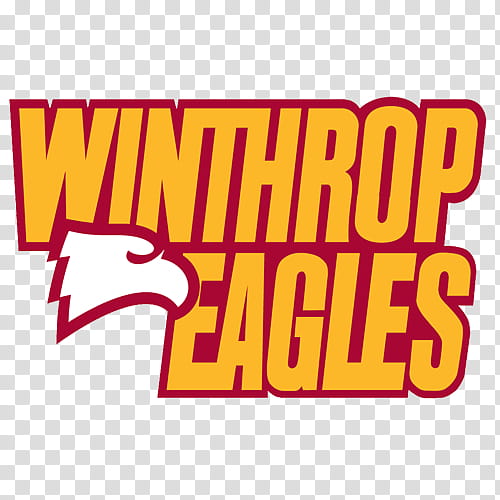 Mascot Logo, Winthrop University, Winthrop Eagles Baseball, Basketball, Sports, College, Text, Yellow transparent background PNG clipart