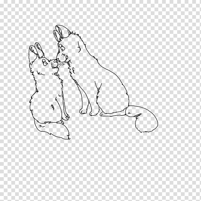 Free Cat Couples Lineart transparent background PNG clipart