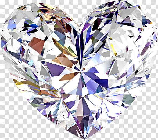 Diamonds Gems, heart cut clear stone illustration transparent background PNG clipart