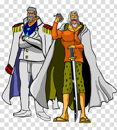 Garp(Marine hero) and Silvers Rayleigh(Dark King) transparent background PNG clipart