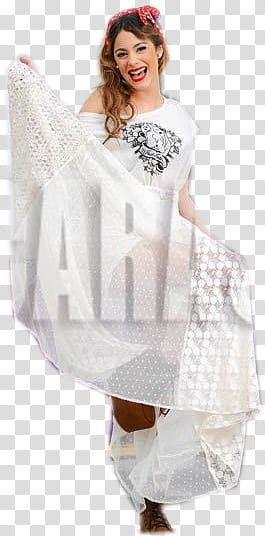 MARTINA STOESSEL EN CARAS, smiling woman wearing white dress transparent background PNG clipart