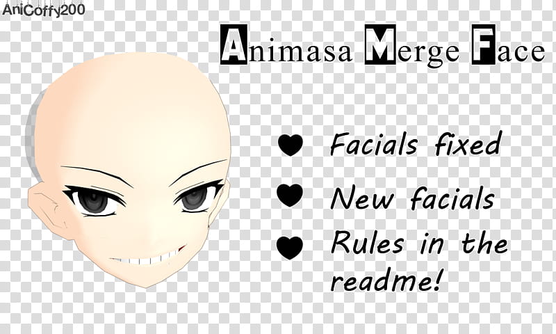 MMD DL Animasa Merge Face transparent background PNG clipart