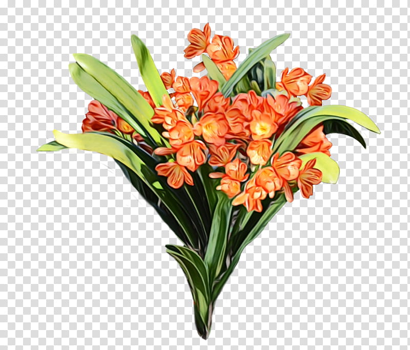 Artificial flower, Watercolor, Paint, Wet Ink, Flowering Plant, Cut Flowers, Gladiolus, Orchid transparent background PNG clipart