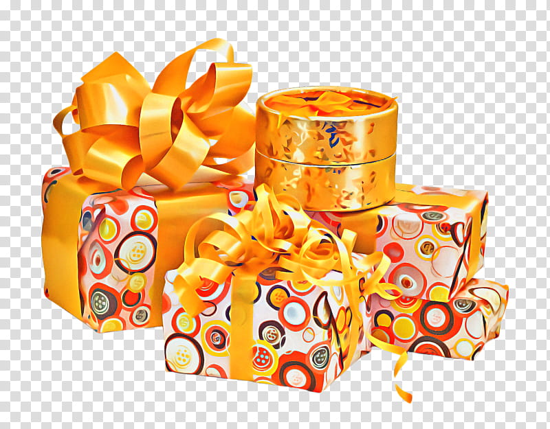 Orange, Yellow, Present, Gift Wrapping, Games, Party Favor transparent background PNG clipart