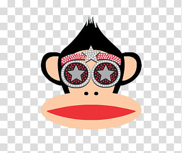 PAUL FRANK , Paul Frank wearing star sunglasses transparent background PNG clipart