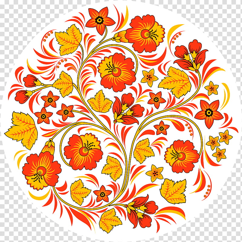 Flowers, Khokhloma, Russian Language, Ornament, 2018, Drawing, Tagetes, Cut Flowers transparent background PNG clipart