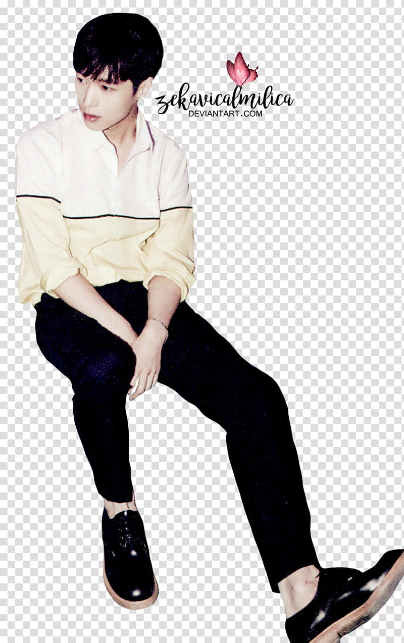 EXO Lay Love Me Right, man wearing white shirt transparent background PNG clipart