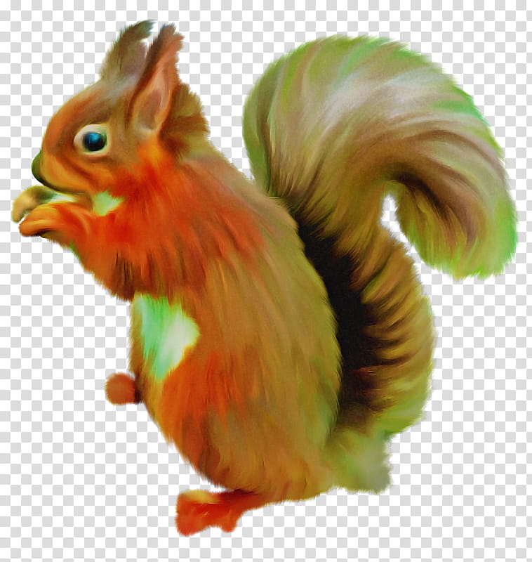 squirrel eurasian red squirrel animal figure bird tail, Beak, Rooster, Toy, Chicken transparent background PNG clipart