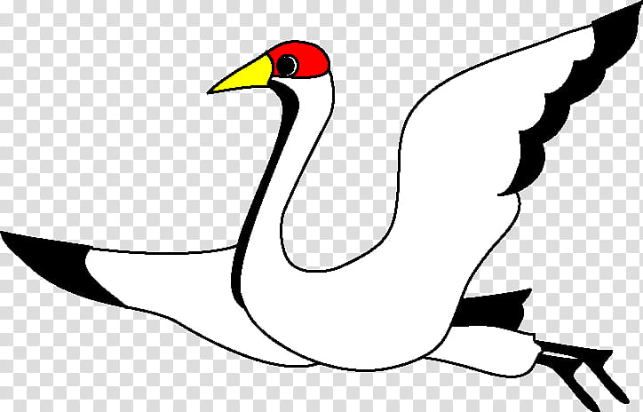 Bird Line Art, Crane, Redcrowned Crane, Goose, Cartoon, Animal, Water Bird, Pop Music transparent background PNG clipart