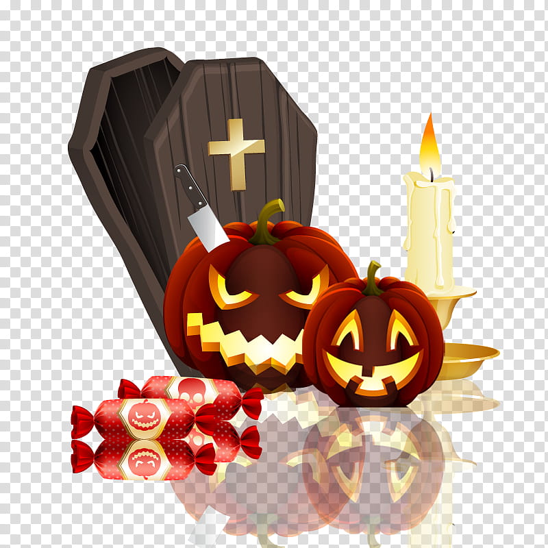 Cartoon Halloween Pumpkin, Halloween , Jackolantern, Grave Candle, Trickortreat, Event, Holiday transparent background PNG clipart