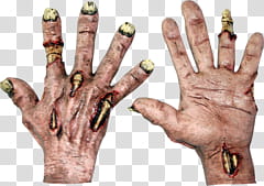HALLOWEEN O, person's hands with bruises transparent background PNG clipart