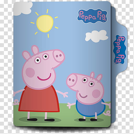 Peppa Pig Folder Icon, Peppa Pig transparent background PNG clipart