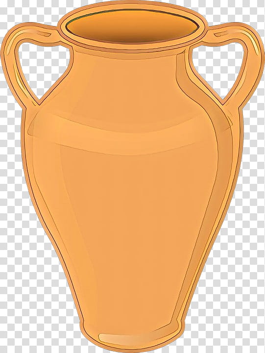 Orange, Cartoon, Jug, Flowerpot, Clay, Ceramic, Vase, Pottery transparent background PNG clipart