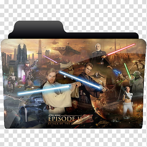 Folders  Star Wars Episode  Attack Of The, Star Wars II Attack Of The Clones  icon transparent background PNG clipart