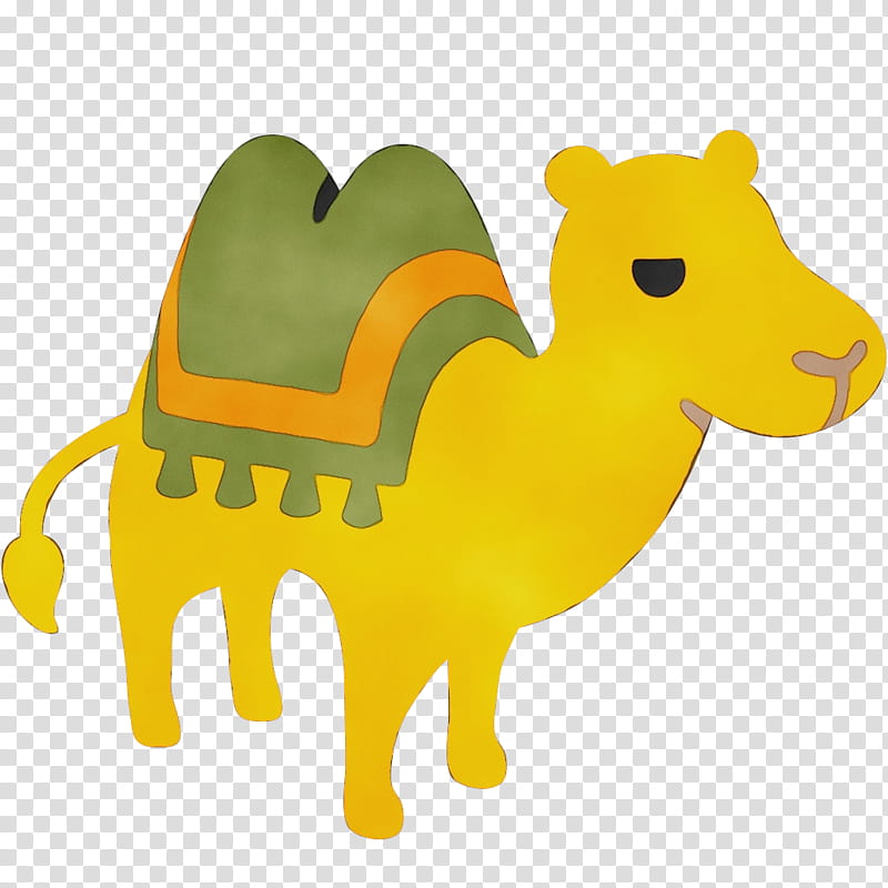 Animal, Camel, Yellow, Cartoon, Snout, Animal Figure, Camelid, Toy transparent background PNG clipart