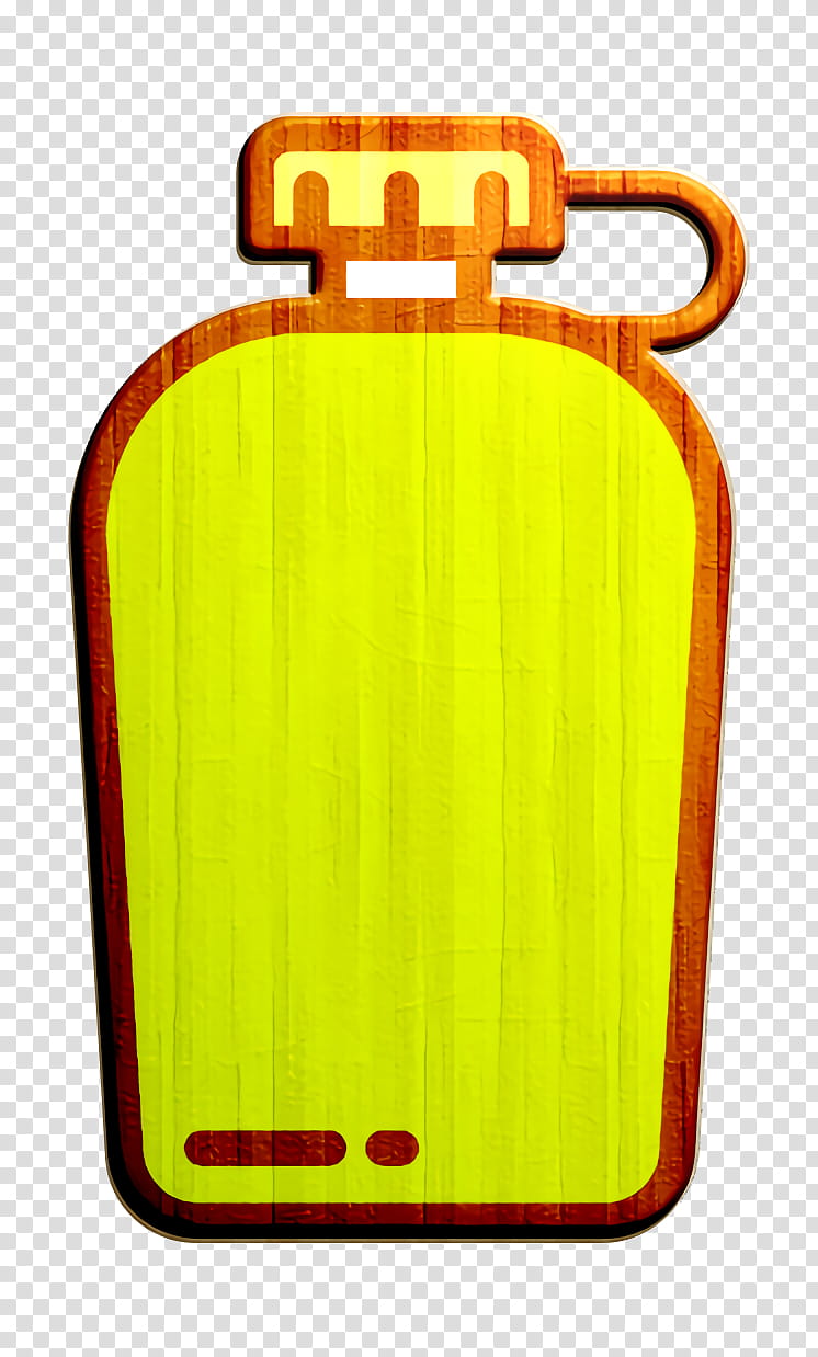 Camping Outdoor icon Canteen icon Flask icon, Yellow transparent background PNG clipart