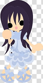 The icons of cute girls in cute dress, asaagao-girl- transparent background PNG clipart