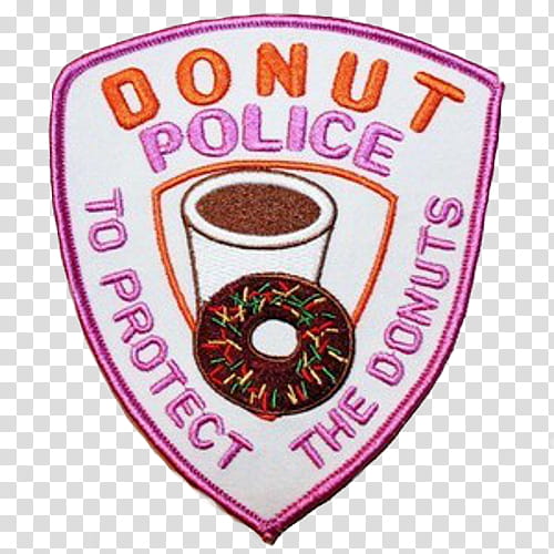 , Donut Police patch transparent background PNG clipart