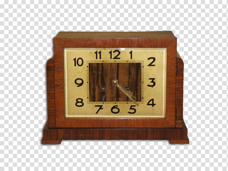 rectangular brown analog clock displaying : time transparent background PNG clipart