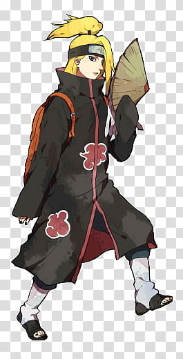 Naruto Shippuden, Deidara (Akatsuki), Naruto character illustration  transparent background PNG clipart