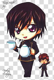 Lelouch Chibi transparent background PNG clipart