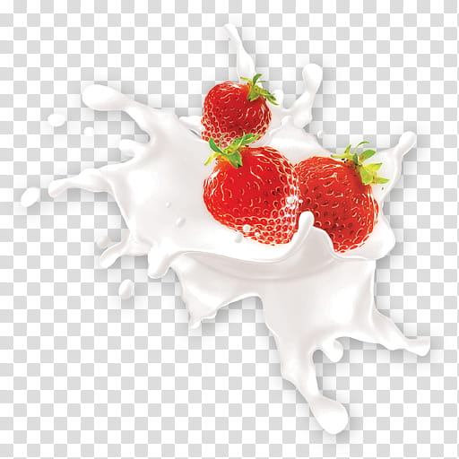 Ice Cream Text Tutorial, strawberries and milk transparent background PNG clipart