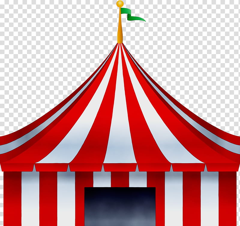 circus red performance pole tent, Watercolor, Paint, Wet Ink, Flag, Performing Arts transparent background PNG clipart