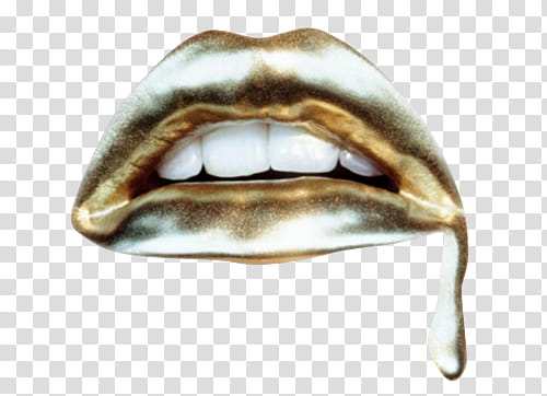 Vol , gold lips illustration transparent background PNG clipart