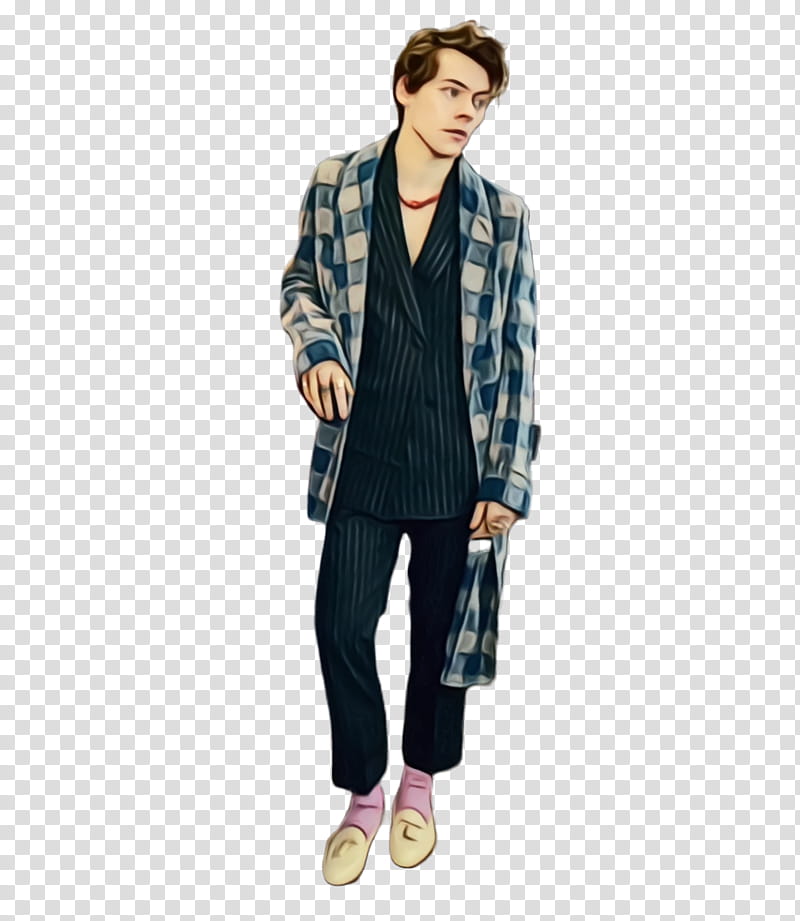 Jeans, Harry Styles, Singer, One Direction, Blazer, Tartan, Shoe, Clothing transparent background PNG clipart