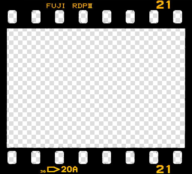 Film Borders FRAMES, black Fuji RPD III film transparent background PNG clipart