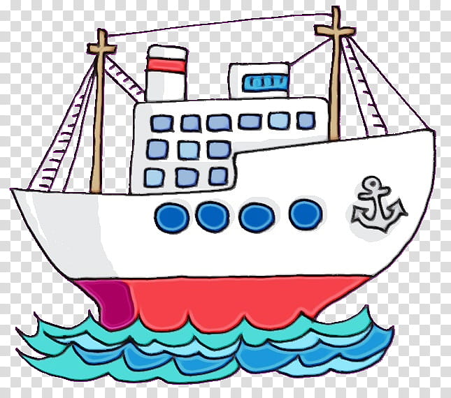 vehicle naval architecture water transportation ship, Watercolor, Paint, Wet Ink, Boat, Watercraft transparent background PNG clipart