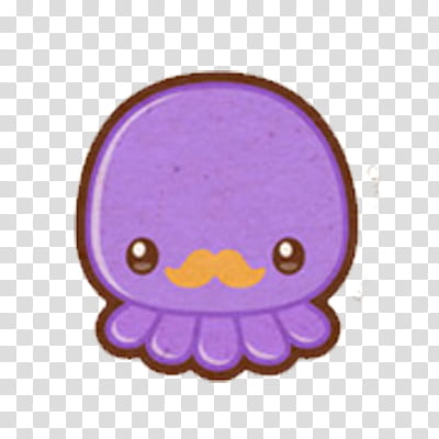 purple octopus character art transparent background PNG clipart