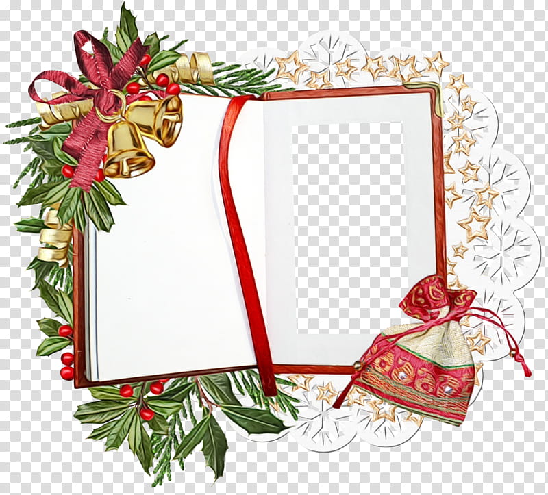 Floral design, Watercolor, Paint, Wet Ink, Christmas Ornament, Cut Flowers, Gift, Frames transparent background PNG clipart
