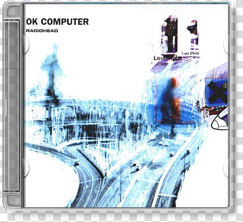 Album Cover Icons, radiohead . ok computer, Ok Computer Radiohead CD case transparent background PNG clipart