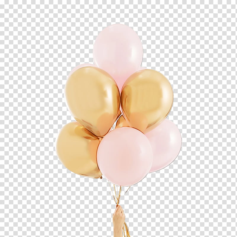 Pink Balloon, Pink M, Party Supply, Peach transparent background PNG clipart