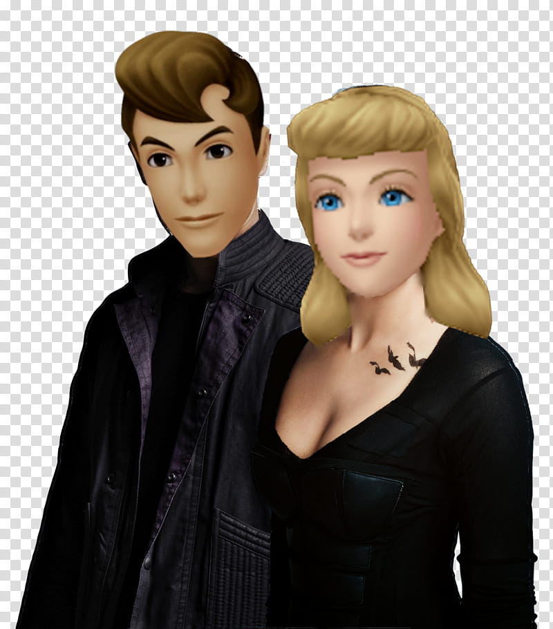 Cinderella and Prince Philip as Tris and Four transparent background PNG clipart