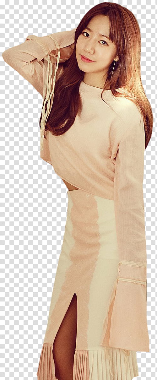 APink Only One, woman in beige long-sleeved shirt transparent background PNG clipart