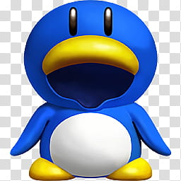 Super Mario Icons, blue penguin costume illustration transparent background PNG clipart