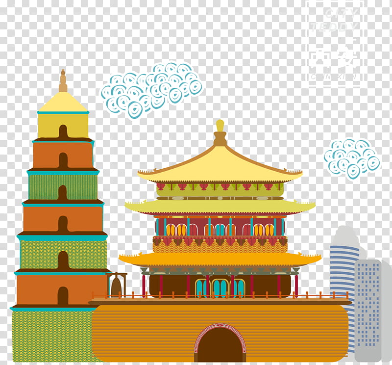 Building, Bell Tower Of Xian, Tourist Attraction, Tourism, Landmark, Architecture, Xi An, Pagoda transparent background PNG clipart