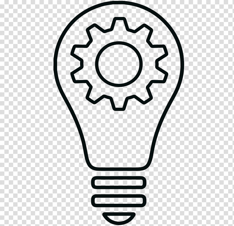 Light Bulb, Gear, Industry, Business, Company, Sales, Line Art, Coloring Book transparent background PNG clipart