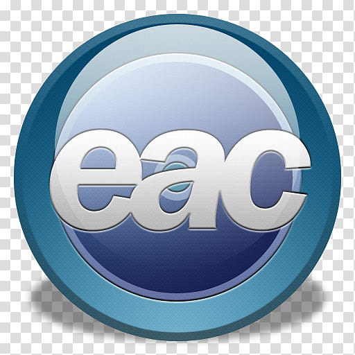 Gumdrop, round white and blue EAC logo transparent background PNG clipart