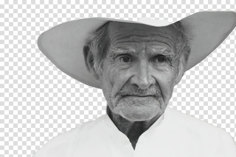 Old Age People, Old People, Seniors, Portrait, Elder, Man, Black And White
, Hat transparent background PNG clipart