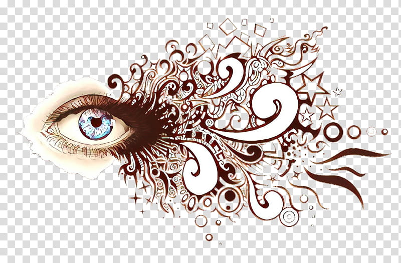 head pattern eye drawing visual arts, Eyelash, Ornament transparent background PNG clipart