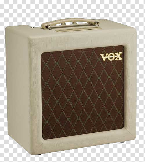 white and brown Vox guitar amplifier transparent background PNG clipart